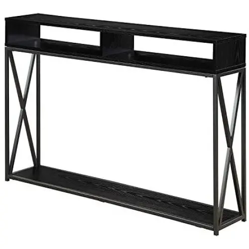 Convenience Concepts Tucson Deluxe 2 Tier Console Table, Black Convenience Concepts Tucson Deluxe 2 Tier Console Table, Black