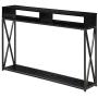 Convenience Concepts Tucson Deluxe 2 Tier Console Table, Black