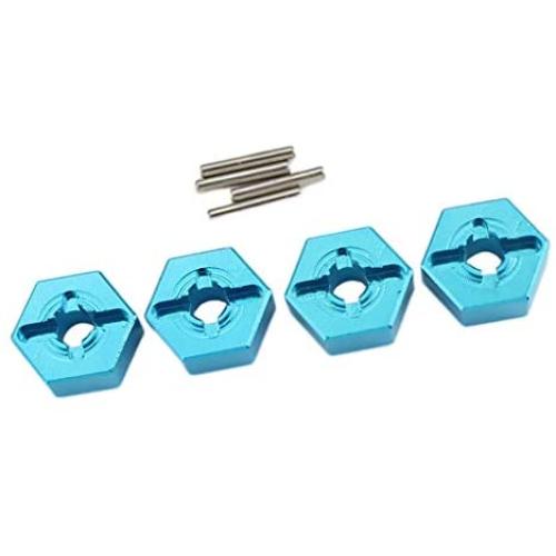 F Fityle 4PCS Metal 12mm Wheel Hex Hubs Mount Adapter with 4pcs Pins for 1/14 RC Car Buggy WLtoys 144001 124018 124019 Parts