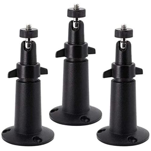 BFYTN Security Camera Wall/Ceiling Mount, Adjustable Indoor/Outdoor Mount Compatible with Arlo Pro/2/3/Ultra, & Others - Stick Up Cam Battery, eufyCam E, Camera with 1/4 Screw Head (3Pack, Metal)