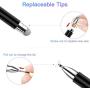 Stylus for iPad (2 Pcs), StylusHome Magnetic Disc Universal Stylus Pens Touch Screens for Apple/iPhone/Ipad pro/Mini/Air/Android/Microsoft/Surface All Capacitive Touch Screens - Black/Rose Gold