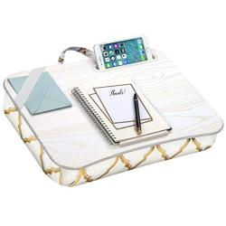 LapGear Designer Lap Desk with Phone Holder and Device Ledge - Gold Quatrefoil - Fits up to 15.6 Inch Laptops - Style No. 45416,Medium - Fits up to 15.6'' Laptops