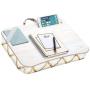 LapGear Designer Lap Desk with Phone Holder and Device Ledge - Gold Quatrefoil - Fits up to 15.6 Inch Laptops - Style No. 45416,Medium - Fits up to 15.6'' Laptops