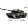 Modified TK6.0 Edition 1/16 2.4ghz Remote Control German Leopard 2A6 Tank Model(360-Degree Rotating Turret)(Steel Gear Gearbox)(3800mah Battery)(Metal Tracks &Sprocket Wheel & Idle Wheel)