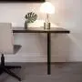 QLLY 28 inch Adjustable Metal Desk Legs, Office Table Furniture Leg Set, Set of 4 (Black)