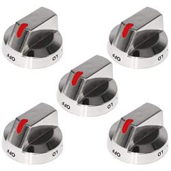 [Upgraded] Dg64-00473A Knob Dial with Reinforced Power Ring Protection Compatible with Samsung Range Oven Gas Stove Knob Replace for AP5917439, PS9606608 (5 Pack)