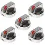 [Upgraded] Dg64-00473A Knob Dial with Reinforced Power Ring Protection Compatible with Samsung Range Oven Gas Stove Knob Replace for AP5917439, PS9606608 (5 Pack)