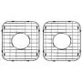 Walter Sinks Stainless Steel Kitchen 13'' x 11 Inch Protector Grids for Sinks Universal Double Bowl Drain Racks Grates Bottom Strainer Center Hole, Silver
