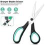 iBayam Scissors, 8 Inch Multipurpose Scissors 3-Pack, Ultra Sharp Blades, Comfort-Grip Handles, Heavy Duty Sharp Scissors for Office Home School Teacher Older Kids Classroom Class Craft Supplies