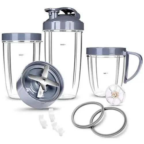 Deluxe Upgrade Parts kit Cups & Blade &Top Gear & Gaskets & Shock Pad 13-Piece Replacement Set Compatible with NutriBullet High-Speed Blender/Mixer System 600W-900W Series Deluxe Upgrade Parts kit Cups & Blade &Top Gear & Gaskets & Shock Pad 13-Piece Replacement Set Compatible with NutriBullet High-Speed Blender/Mixer System 600W-900W Series