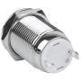 Larcele Mini Push Button Switch Waterproof Momentary Metal Automatic Return Button Switch JSANKG-01,5 Pieces (12mm)