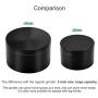 Large Herb Grinder 3 Inch 4 Chambers Flat Spice Grinder with Cleaning Brush (75mm) (Black) (Black)