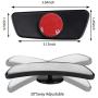 Livtee Framed Rectangular Blind Spot Mirror, HD Glass and ABS Housing Convex Wide Angle Rearview Mirror with Adjustable Stick for Universal Car (2 pcs)