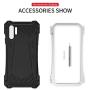 Samsung Note 10 Plus Metal Military Case,HATA Note 10 Plus Metal Bumper Silicone Heavy Duty Case Hybrid Rugged Armor Sturdy Shockproof Full Body Defender Outdoor Cover for Samsung Note 10 Plus(Black)
