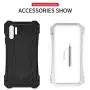 Samsung Note 10 Plus Metal Military Case,HATA Note 10 Plus Metal Bumper Silicone Heavy Duty Case Hybrid Rugged Armor Sturdy Shockproof Full Body Defender Outdoor Cover for Samsung Note 10 Plus(Black)
