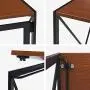Writing Computer Desk Modern Simple Study Desk Industrial Style Folding Laptop Table for Home Office Notebook Desk Walnut Brown Desktop Black Frame Writing Computer Desk Modern Simple Study Desk Industrial Style Folding Laptop Table for Home Office Notebook Desk Walnut Brown Desktop Black Frame