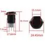 ESUPPORT 19mm 12V 5A Car Red LED Light Angel Eye Metal Push Button Toggle Switch Socket Plug Latching Black Shell