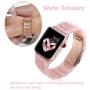 V-MORO Resin Strap Compatible with Series 6 Apple Watch Band 40mm 38mm Women with Rose Gold Stainless Steel Buckle Fashion Replacement for iWatch Series SE/5/4/3/2/1 Pink 38mm 40mm