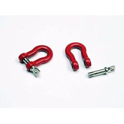 LAFEINA 1:10 Tow Shackle RC Accessory for 1/10 RC Rock Crawler Axial SCX10 Tamiya CC01 D90 D110 RC Car Truck Parts (Red)