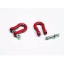 LAFEINA 1:10 Tow Shackle RC Accessory for 1/10 RC Rock Crawler Axial SCX10 Tamiya CC01 D90 D110 RC Car Truck Parts (Red)