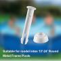 Ponwec 12 PCS Plastic Pool Joint Pins 12136 (2.16in) for Intex 14ft-16ft (2016 Season & 2016 After) Metal & Prism Frame Pools with Extra Rubber Seals Pool Replacement Parts