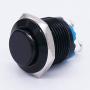 Twidec / 16mm Waterproof Black Metal Shell Momentary Raised Top Push Button Switch 3A/12~250V SPST 1NO Start Button for car Modification Switch（Quality Assurance for 1 Years） M-16-BK-G