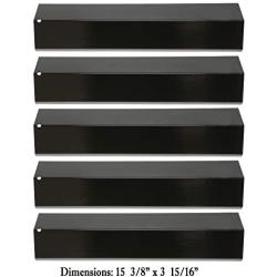 Hisencn Grill Heat Plate for Brinkmann 810-2410-S, 810-3660-S, 810-2511-S, 810-2512-S Replacement Heat Tent Shield Deflector for Uniflame, Aussie and Others, 15 3/8 inch BBQ Flame Tamer Burner Cover