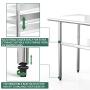 36x24 Inches Commercial Prep Table Stainless Steel Work Tables for Shop Restaurant Home Outdoor Worktable Worktops Food Preparation