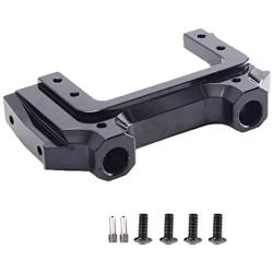 RZXYL SCX10 II Metal Front Bumper Servo Bracket, Front Bumper Servo Mount Stand for 1/10 Axial SCX10 II AX90046 RC Crawler Car (Black)