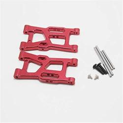 Monland for WLtoys 1:14 144001 RC Car Full Upgrade Spare Parts Metal C Seat Steering Cup Swing Arm Central Drive Shaft,Red