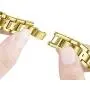 JSGJMY Bling Bands Compatible with Apple Watch Band 38mm 40mm 42mm 44mm Series 5/4/3/2/1 Women Diamond Rhinestone X-Link Metal Jewelry Bracelet(Gold+Rose Gold Adapters, 38mm/40mm)