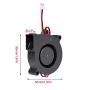 Furiga 5015 Fan 24v 50X50X15mm Blower Radial Cooling Fan DC Brushless 30cm Cable for 3D Printer Heat Sink 2PCS