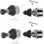 MILLION PARTS 4Pc Front Suspension Kit Upper & Lower Ball Joints Assembly for 2007 2008 2009 2010 2011 2012 2013 2014 Jeep Wrangler 1999 2000 2001 2002 2003 2004 Jeep Cherokee
