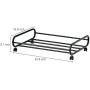 MyGift 24-Inch Rolling Metal Under-Bed Storage Cart with Rotating Wheels