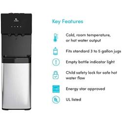 Avalon Bottom Loading Water Cooler Water Dispenser - 3 Temperature Settings - Hot, Cold & Room Water, Durable Stainless Steel Construction - UL/Energy Star Approved