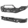 Hooke Road Ram 1500 Steel Bumper Front + Rear Full Width Bumper Combo with LED Lights & D-Rings for 2013-2018 Dodge Ram 1500 (Exclude Rebel)