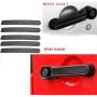JeCar Grab Handle Inserts Cover, ABS Front & Rear Door Black Handle Decoration Trim for Jeep Wrangler JK JKU Rubicon Sahara X Sport Accessories Parts 2007 -2018(Black)