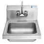 GRIDMANN Commercial NSF Stainless Steel Sink Wall Mount Hand Washing Basin with Faucet GRIDMANN Commercial NSF Stainless Steel Sink Wall Mount Hand Washing Basin with Faucet