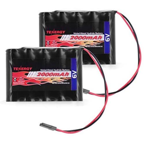 Tenergy 2 Pack NiMH Receiver RX Battery with Hitec Connectors 6V 2000mAh High Capacity Rechargeable Battery Pack for RC Airplanes/RC Aircrafts and More Tenergy 2 Pack NiMH Receiver RX Battery with Hitec Connectors 6V 2000mAh High Capacity Rechargeable Battery Pack for RC Airplanes/RC Aircrafts and More