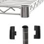Seville Classics 5-Tier Steel Wire Shelving with Wheels, 30'' W x 14'' D x 60'' H, Plated Steel
