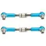 T best RC Steering Linkage Rod, 2Pcs Metal Front Rear Steering Linkage Rods for HPI RS4 Sport 3 1/10 Upgrade Accessories(Blue)