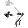 Globe Electric 56963 Metal Clamp - Swing Arm Multi-Joint Desk Lamp, 31.5'', Black