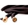 Expandable Garden Hose Black 25 FT [New 2020] Heavy Duty Water Hose - TRIPLE LATEX - Expanding Solid Brass Metal Fittings Connectors, Flexible Strongest 25FT, Black, P802