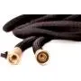 Expandable Garden Hose Black 25 FT [New 2020] Heavy Duty Water Hose - TRIPLE LATEX - Expanding Solid Brass Metal Fittings Connectors, Flexible Strongest 25FT, Black, P802