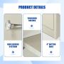 INTERGREAT Steel Storage Cabinet with Lock, Lockable Metal Storage Cabinet with 2 Doors Locking Counter Cabinet for Home Office (Grey)