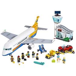 LEGO City Passenger Airplane 60262, with Radar Tower, Airport Truck with a Car Elevator, Red Convertible, 4 Passenger and 4 Airport Staff Minifigures, plus a Baby Figure, New 2020 (669 Pieces)