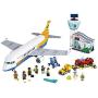 LEGO City Passenger Airplane 60262, with Radar Tower, Airport Truck with a Car Elevator, Red Convertible, 4 Passenger and 4 Airport Staff Minifigures, plus a Baby Figure, New 2020 (669 Pieces)