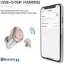 Wireless Earbuds, AMORNO True Bluetooth Headphones in-Ear Deep Bass Noise Cancelling Earphones Mini Sweatproof Sports Headsets with Charging Case Built-in Mic
