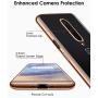 DTTO for Oneplus 7 Pro Case, Soft TPU Clear Stylish Cover All-Round Protection Anti-Falling Case with Metal Luster Edge for Oneplus 7 Pro,Gold