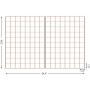 SONGMICS Grid Panel, Photo Wall Display, Metal Mesh Wall Decor, Multifunctional Hanging Picture Wall, DIY, Art Display, S Hook, Clip, Hemp Cord, Set of 2, Rose Gold, ULPP01DR